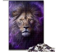 1000Pc Adults Jigsaw Puzzle Purple Lion Jigsaw Puzzles for Adults 1000 Piece for Teenagers Educational Games Gifts (Szie 50x75 cm)