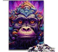 1000Pc Adults Jigsaw Puzzle Purple Monkey 1000Piece Puzzle Gift DIY Fun Suitable for Home Living Room Office Decoration (Size 50x75 cm)