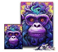 1000Pc Adults Jigsaw Puzzle Purple Monkey Jigsaw Puzzles for Adults 26x38 cm Perfect for Family Fun on Christmas, Thanksgiving, Birthdays & Easter