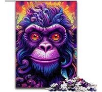 1000Pc Adults Jigsaw Puzzle Purple Monkey Jigsaw Puzzles for Adults Perfect for Halloween, Christmas, Birthday Gift 50x75cm