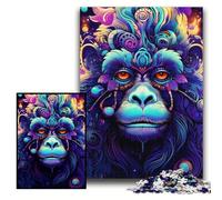1000Pc Adults Jigsaw Puzzle Purple Monkey Puzzles for Adults 26x38 cm Educational Brain Teaser, Artistic Home & Office Decor, 14+ Age