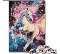 1000Pc Adults Jigsaw Puzzle Rainbow Horse Puzzles for Adults Home Decor & Interactive Family Game, (Size 26x38cm)