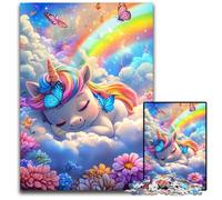 1000Pc Adults Jigsaw Puzzle Rainbow Unicorn Baby Puzzle for Teenagers, Couples, And Friends for Birthdays, Christmas 26X38CM