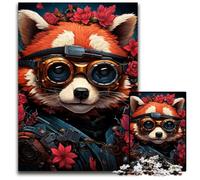 1000Pc Adults Jigsaw Puzzle Red Panda Art Wooden Jigsaw Puzzles for Teenagers & Teens, Ideal Birthday 50x75CM/19.68x29.52inch