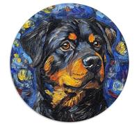 1000Pc Adults Jigsaw Puzzle Rottweiler Night Sky Jigsaw Puzzles for Adults Family Game Night, Home Decor & Brain Training Gift 67.5x67.5cm