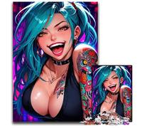 1000Pc Adults Jigsaw Puzzle Sexy Tattoo Girl Jigsaw Puzzles for Adults Educational Activity for Cognitive Skills Cognitive Skill Improvement 1000 PCS(75x50cm)