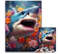 1000Pc Adults Jigsaw Puzzle Shark Puzzles for Adults Creative Family Game & Home Decor, for Teenagers 50x75CM/19.68x29.52inch