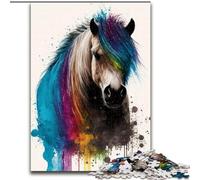 1000Pc Adults Jigsaw Puzzle Shetland Pony Colourful Jigsaw Puzzles size 26x38cm Family Interactive Game, Craft Gift with Colorful Artwork
