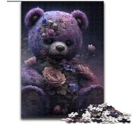 1000Pc Adults Jigsaw Puzzle Sinister Teddy Made of Wood, for Parents, Lovers, Friends - Age 14+ 50x75cm for Birthday Holiday Christmas
