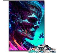 1000Pc Adults Jigsaw Puzzle Skull Fantasy Made of Wood, for Parents, Lovers, Friends - Age 14+ 50x75cm for Birthday Holiday Christmas