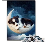 1000Pc Adults Jigsaw Puzzle Sleeping Border Collie 1000Pc Adults Jigsaw Puzzle Challenging & Entertaining, Family Activity (Size 50x75cm)