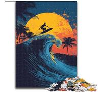 1000Pc Adults Jigsaw Puzzle Surfing Challenging Puzzles 50X75CM Ideal for Family Fun, Relaxation