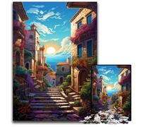 1000Pc Adults Jigsaw Puzzle The Colorful Psychedelia of Dubrovnik’s Old TownPaper Jigsaw Relax & Challenge Colorful Home Decor Art for Friends 1000 PCS(38x26cm)
