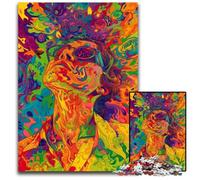 1000Pc Adults Jigsaw Puzzle The Colorful Psychedelia of Van Gogh's Art Wooden Jigsaw Challenging DIY Brain Teaser Perfect Family Game Or Decorative Gift 1000 PCS(75x50cm)