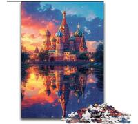 1000Pc Adults Jigsaw Puzzle The Colourful Taj Mahal Jigsaw Puzzle Made of Wood,Challenging DIY Brain Teaser, Interactive Family Game 1000pcs(50x75cm)