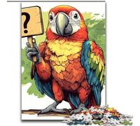 1000Pc Adults Jigsaw Puzzle The Parrot Asking Questions Jigsaw Made of Wood Suitable for Birthdays, Halloween, Thanksgiving, Easter size 50X75CM