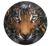 1000Pc Adults Jigsaw Puzzle The Tigers Garden Round Jigsaw Puzzle 1000 Pieces Brain Teaser Game for Teenagers, Perfect 67.5x67.5cm