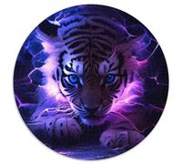 1000Pc Adults Jigsaw Puzzle Tiger Cardboard Jigsaw Home Activity for Holidays,Birthdays,and Family Game Nights (Size 67.5x67.5cm)