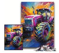 1000Pc Adults Jigsaw Puzzle Tractor 1000 Pieces Puzzles for Adults Family Interactive Game, Brain Teaser Gift, Educational Toy Size 50x75cm
