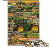 1000Pc Adults Jigsaw Puzzle Tractor Collage Jigsaw Puzzles for Adults 50X75CM Birthday Gift Idea, Challenging Brain Teaser Game