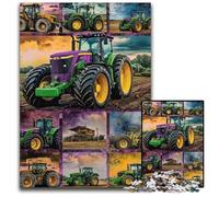 1000Pc Adults Jigsaw Puzzle Tractor Collage Puzzle for Teenagers, Couples, And Friends for Birthdays, Christmas 26X38CM