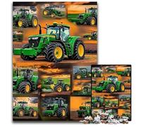 1000Pc Adults Jigsaw Puzzle Tractor Collage Wooden Jigsaw Puzzles For Family Fun, Suitable for Desktop Decoration for 14+ 50X75CM