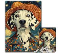 1000Pc Adults Jigsaw Puzzle Van Gogh Dalmatian Difficult Puzzles for Adults Ideal for Lover, Perfect Christmas, New Year, Valentine's Gift 50x75CM/19.68x29.52inch