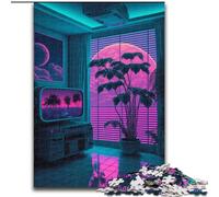 1000Pc Adults Jigsaw Puzzle Vaporwave Aesthetics Jigsaw Puzzles size 26x38cm for Parents, Lovers, Friends - Age 14+