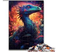1000Pc Adults Jigsaw Puzzle Velociraptor Dinosaur Made of Wood, Home Activity for Holidays, Birthdays, And Family Game Nights 50x75cm for Family Interactive Game