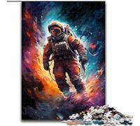 1000Pc Adults Jigsaw Puzzle Watercolour Astronaut Challenging Puzzles size 50x75cm for Home Decor, Brain Training