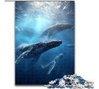 1000Pc Adults Jigsaw Puzzle Whales on The Seabed Made of cardboard, for Parents, Lovers, Friends - Age 14+ size 38x26CM for Birthday Holiday Christmas