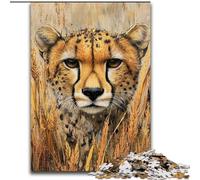 1000Pc Adults Jigsaw Puzzle Wild Cheetahs Puzzle Perfect for Family Fun on Christmas, Thanksgiving, Birthdays & Easter (size 50x75cm)