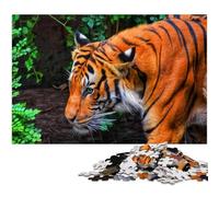 1000Pc Adults Jigsaw Puzzle Wondering Tiger Paper Jigsaw Puzzles for Adults Brain Teaser Game Interactive Family Game Suitable for Ages 1000 PCS(38x26cm)