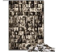 1000Pc Adults Jigsaw Puzzle World Actors Collage Puzzle Made of Wood Suitable for Birthdays, Halloween, Thanksgiving, Easter size 50X75CM