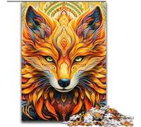 1000Pc Adults Jigsaw Puzzle Yellow Fox 1000Piece Puzzle Gift DIY Fun Suitable for Home Living Room Office Decoration (Size 26x38 cm)