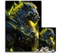 1000Pc Adults Jigsaw Puzzle Yellow Lion Warrior Impossible Jigsaw Puzzles for Adults for Parents Lovers Friends Age 1000 PCS(75x50cm)