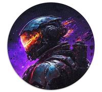 1000Pc Adults Round Jigsaw Puzzle Black Troops In Space Impossible Jigsaw Puzzles for Adults Home Decor Gift, Brain Teaser Game (67.5x67.5cm)