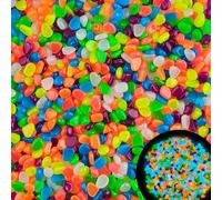 1000pc Glow in The Dark Stones Glow Pebbles for Outdoor Garden Luminous Pebbles Fish Tank Rocks Glow Stones Glowing Rocks Outdoor Luminous Stone for Patio Aquarium Walkway Driveway,Color