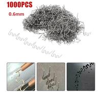 1000Pcs 0.6mm S Wave Staples for Car Bumper Repair, Stainless Steel Pre-Cut Fasteners Compatible with Plastic Bodywork Stapler Tools