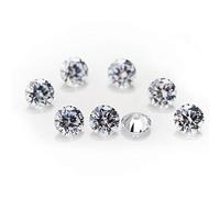 1000PCS 1.0mm 5A Round Machine Cut White Cubic Zirconia Stone Loose CZ Stones JIANGYUANGEMS