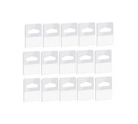 1000PCS 1-1/4" X 1-5/8" Slot Hole Self Adhesive Hanging Tabs Heavy Duty Clear Plastic Hang Tabs Tags Hook