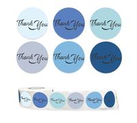 1000Pcs 1.5inch Thank You Stickers Boho Thank You Stickers for Small Business Adhesive Labels for Gifts and Packaging Durable, Waterproof Envelope Seals (Gradient Blue D)