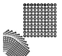 1000PCS/10 Sheets 1 to 100 Number Stickers, Round Numbers Stickers Waterproof Labels Self-Adhesive Numbered Stickers for Sorting Organizing Storage Boxes Lockers Office School Supplies (Black, 0.4'')