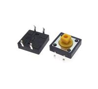 1000PCS 12x12x7.3 mm Tactile Switches Square Push Button Tact Switch 12 * 12 * 7.3 mm switch B3F-4055 12 * 12 * 7.3mm Black Yellow IDGTTLDF(2)