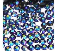 1000pcs 2mm Flat Back Non-Stick Rhinestone Crystal Diamantes Nail Art & Craft Scrapbooking Embellishments 90 Available Colours (2mm, AB Black Blue/Purple #A17)