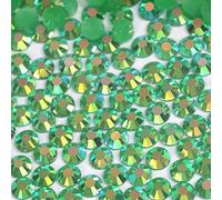1000pcs 2mm Flat Back Non-Stick Rhinestone Crystal Diamantes Nail Art & Craft Scrapbooking Embellishments 90 Available Colours (2mm, AB Dark Green #A12)