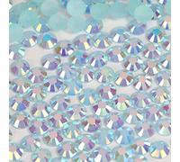 1000pcs 2mm Flat Back Non-Stick Rhinestone Crystal Diamantes Nail Art & Craft Scrapbooking Embellishments 90 Available Colours (2mm, AB Light Blue #A1)