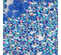 1000pcs 2mm Flat Back Non-Stick Rhinestone Crystal Diamantes Nail Art & Craft Scrapbooking Embellishments 90 Available Colours (2mm, AB Dark Blue #A9)