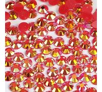 1000pcs 2mm Flat Back Non-Stick Rhinestone Crystal Diamantes Nail Art & Craft Scrapbooking Embellishments 90 Available Colours (2mm, AB Red A10)