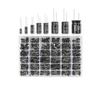 1000pcs 36 Values Aluminum Electrolytic Capacitor Assortment Box Kit 0.1uF 16V-50V 0.1uF-1000uF Capacitors 4.7uF 10uF 22uF 33uF